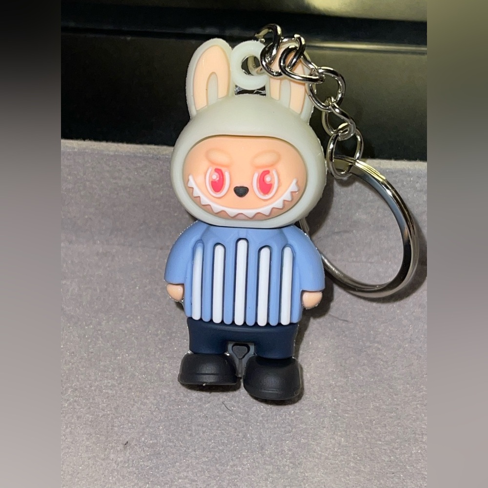 Labubu 3D Rubbery Vinyl Keychain/Bag Charm. NIP - Picture 3 of 3